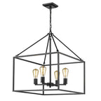 Golden Lighting Wesson Golden Lighting Wesson 4-light Chandelier In Matte Black