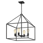 Golden Lighting 2072-4 BLK Matte Black Golden Lighting Wesson 4-light Chandelier In Matte Black Image 4