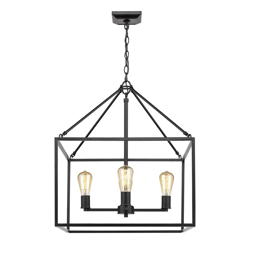 Golden Lighting 2072-4 BLK Matte Black Golden Lighting Wesson 4-light Chandelier In Matte Black Image 2