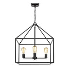 Golden Lighting 2072-4 BLK Matte Black Golden Lighting Wesson 4-light Chandelier In Matte Black Image 2