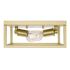Golden Lighting Wesson Golden Lighting Wesson 2-light Flush Mount In Matte Black