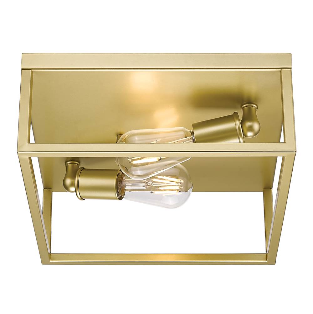 Golden Lighting 2072-FM OG Olympic Gold Golden Lighting Wesson 2-light Flush Mount In Olympic Gold Image 6