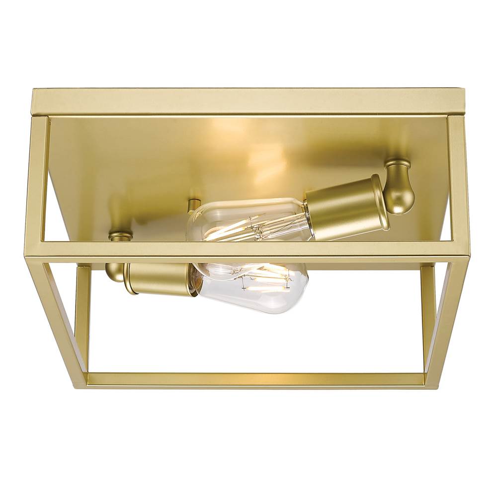 Golden Lighting 2072-FM OG Olympic Gold Golden Lighting Wesson 2-light Flush Mount In Olympic Gold Image 5