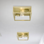 Golden Lighting 2072-FM OG Olympic Gold Golden Lighting Wesson 2-light Flush Mount In Olympic Gold Image 3