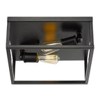 Golden Lighting 2072-FM BLK Matte Black Golden Lighting Wesson 2-light Flush Mount In Matte Black Image 2