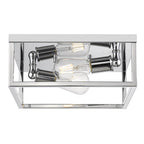 Golden Lighting Wesson Golden Lighting Wesson 2-light Flush Mount In Matte Black
