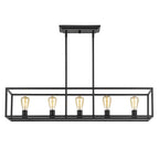 Golden Lighting Wesson Golden Lighting Wesson 5-light Island Light In Matte Black