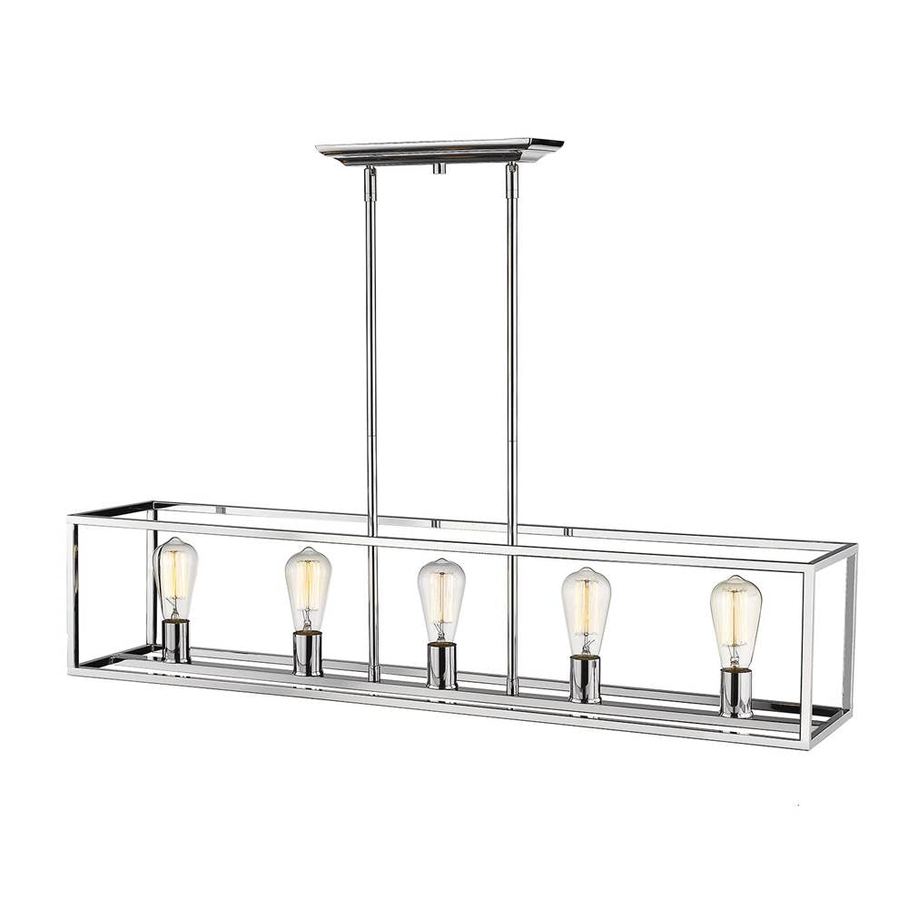 Golden Lighting Wesson Golden Lighting Wesson 5-light Island Light In Matte Black