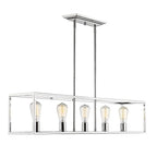 Golden Lighting 2072-LP CH Chrome Golden Lighting Wesson 5-light Island Light In Chrome Image 2