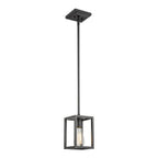 Golden Lighting Wesson Golden Lighting Wesson 1-light Pendant In Matte Black