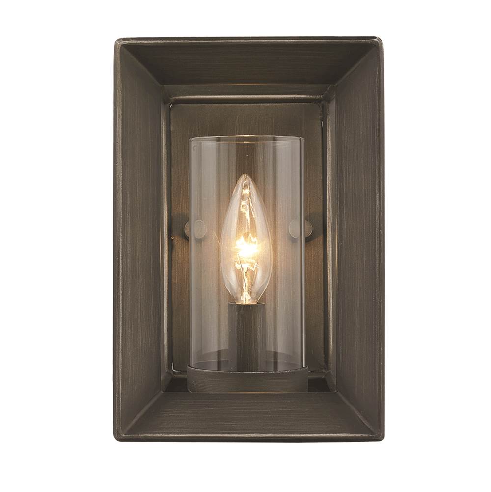 Golden Lighting 2073-1W GMT Gunmetal Bronze Golden Lighting Smyth 1-light Wall Sconce In Gunmetal Bronze Image 1