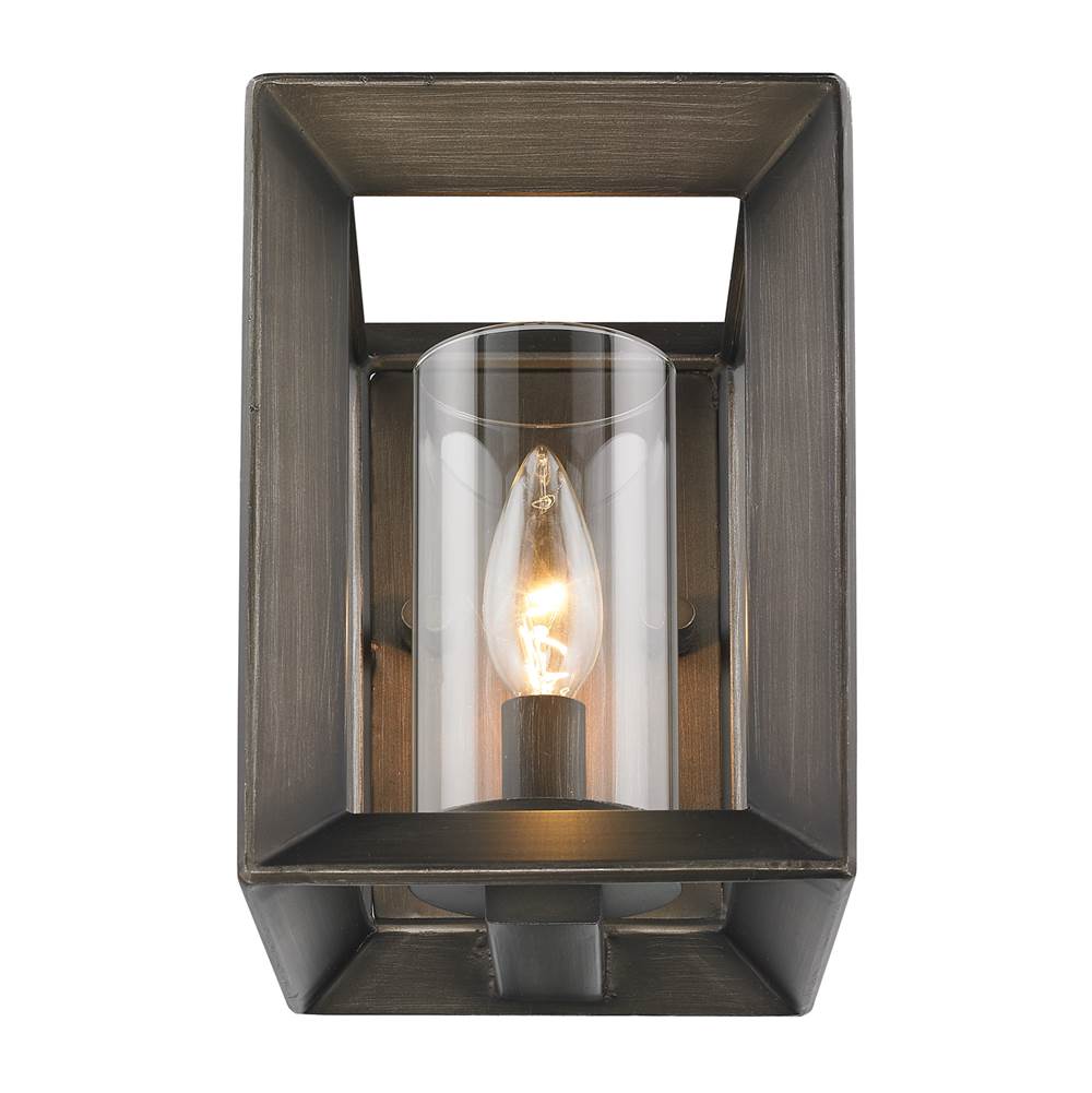 Golden Lighting Smyth Golden Lighting Smyth 1-light Wall Sconce In Gunmetal Bronze
