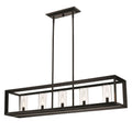 Golden Lighting 2073-LP BLK-CLR Matte Black Golden Lighting Smyth 5-light Island Light In Matte Black Image 1