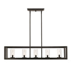 Golden Lighting Smyth Golden Lighting Smyth 5-light Island Light In Matte Black