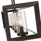 Golden Lighting 2073-LP BLK-CLR Matte Black Golden Lighting Smyth 5-light Island Light In Matte Black Image 2