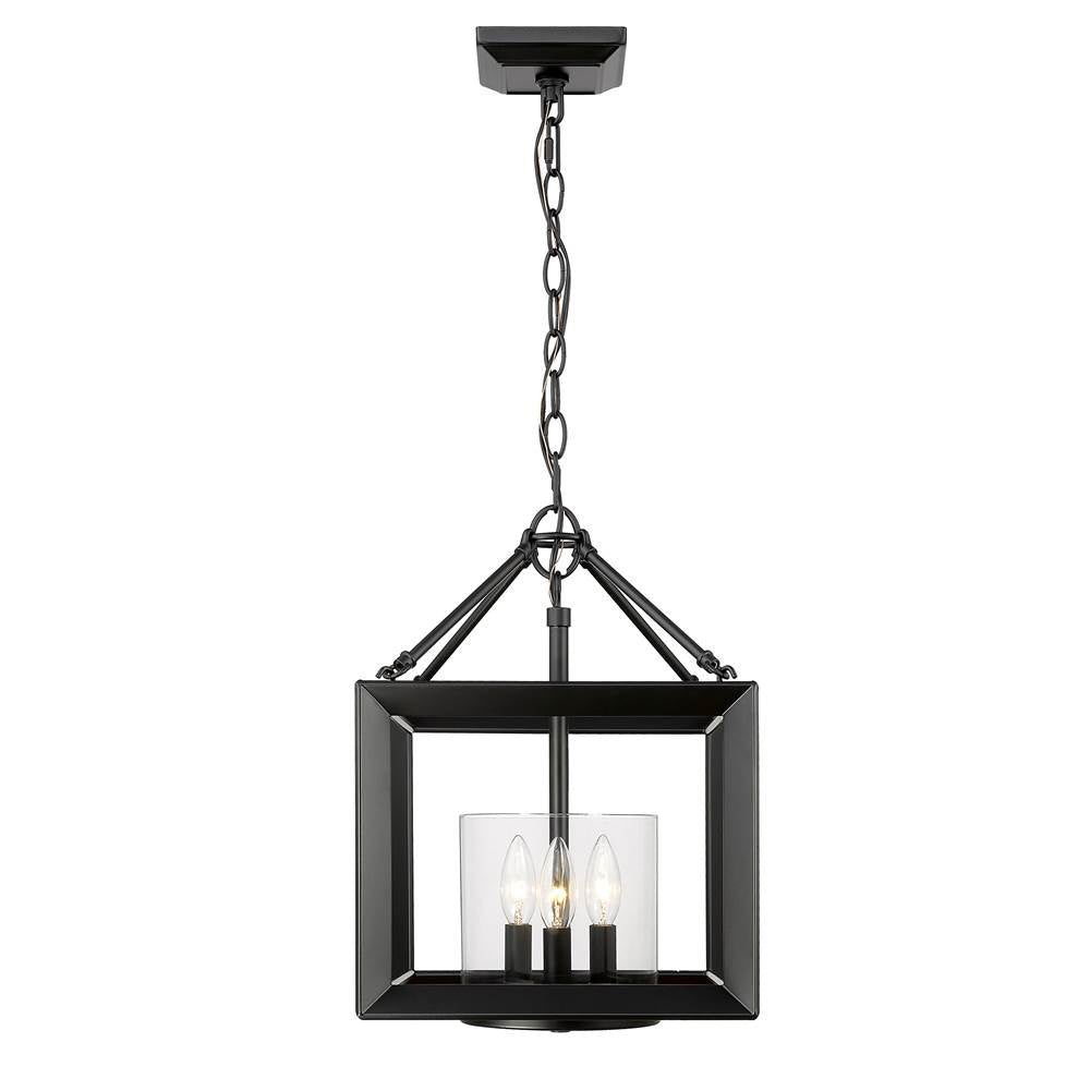 Golden Lighting Smyth Golden Lighting Smyth 3-light Chandelier In Matte Black
