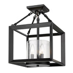 Golden Lighting 2073-M3 BLK-CLR Matte Black Golden Lighting Smyth 3-light Chandelier In Matte Black Image 3