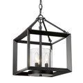 Golden Lighting 2073-M3 BLK-CLR Matte Black Golden Lighting Smyth 3-light Chandelier In Matte Black Image 1