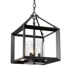 Golden Lighting 2073-M3 BLK-CLR Matte Black Golden Lighting Smyth 3-light Chandelier In Matte Black Image 1