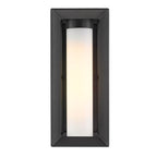 Golden Lighting Smyth Golden Lighting Smyth 1-light Outdoor Wall In Natural Black And Opal Glass
