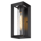 Golden Lighting 2073-OWM NB-SD Natural Black Golden Lighting Smyth 1-light Outdoor Wall In Natural Black And Seeded Glass Image 5
