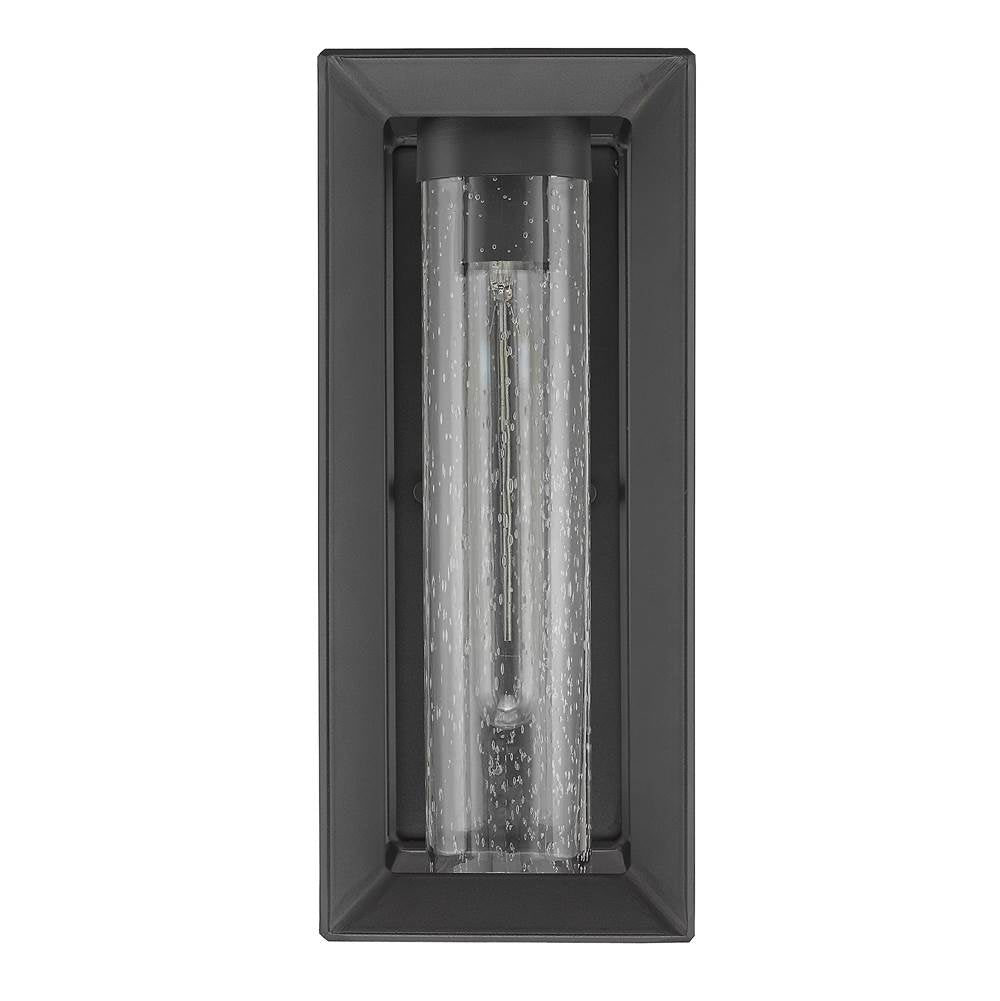 Golden Lighting 2073-OWM NB-SD Natural Black Golden Lighting Smyth 1-light Outdoor Wall In Natural Black And Seeded Glass Image 4