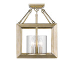 Golden Lighting 2073-SF WG-CLR White Gold Golden Lighting Smyth 3-light Semi-flush Mount In White Gold Image 2