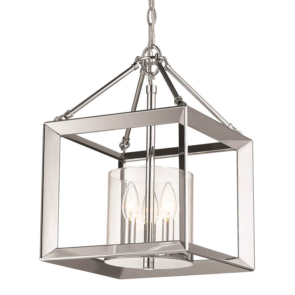 Golden Lighting 2074-M3 CH-CLR Chrome Wry Lighting Smyth 3-light Chandelier In Chrome Image 1