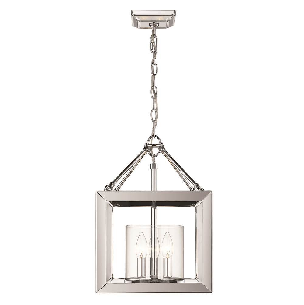 Golden Lighting Smyth Wry Lighting Smyth 3-light Chandelier In Chrome
