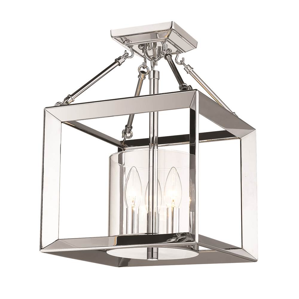 Golden Lighting 2074-M3 CH-CLR Chrome Wry Lighting Smyth 3-light Chandelier In Chrome Image 3