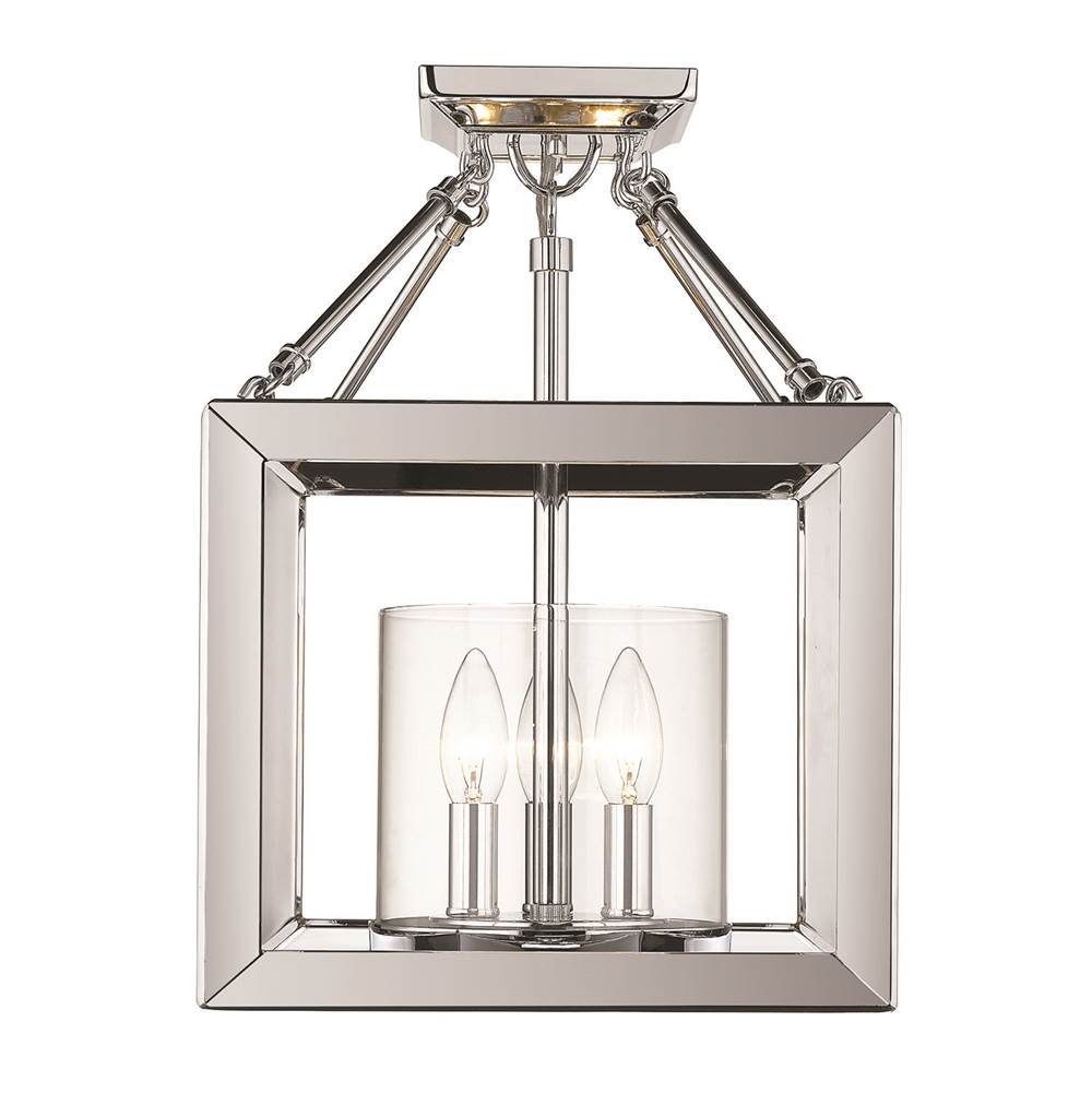 Golden Lighting 2074-M3 CH-CLR Chrome Wry Lighting Smyth 3-light Chandelier In Chrome Image 2