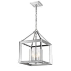 Golden Lighting Smyth Wry Lighting Smyth 3-light Semi-flush Mount In Chrome