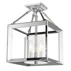 Golden Lighting 2074-SF CH-CLR Chrome Wry Lighting Smyth 3-light Semi-flush Mount In Chrome Image 3