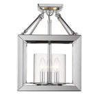 Golden Lighting 2074-SF CH-CLR Chrome Wry Lighting Smyth 3-light Semi-flush Mount In Chrome Image 2