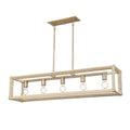 Golden Lighting 2075-LP MBS-LNR Modern Brass Wry Lighting Kimber 5-light Island Light In Modern Brass Image 1