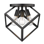 Golden Lighting Cassio Golden Lighting Cassio 3-light Semi-flush Mount In Matte Black