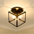 Golden Lighting 2086-3SF BLK Matte Black Golden Lighting Cassio 3-light Semi-flush Mount In Matte Black Image 3