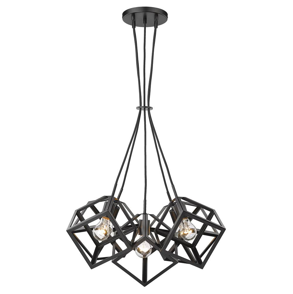 Golden Lighting Cassio Golden Lighting Cassio 5-light Chandelier In Matte Black