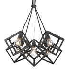 Golden Lighting 2086-5P BLK Matte Black Golden Lighting Cassio 5-light Chandelier In Matte Black Image 7