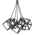 Golden Lighting 2086-5P BLK Matte Black Golden Lighting Cassio 5-light Chandelier In Matte Black Image 1
