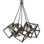 Golden Lighting 2086-5P BLK Matte Black Golden Lighting Cassio 5-light Chandelier In Matte Black Image 1