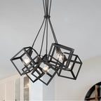 Golden Lighting 2086-5P BLK Matte Black Golden Lighting Cassio 5-light Chandelier In Matte Black Image 3