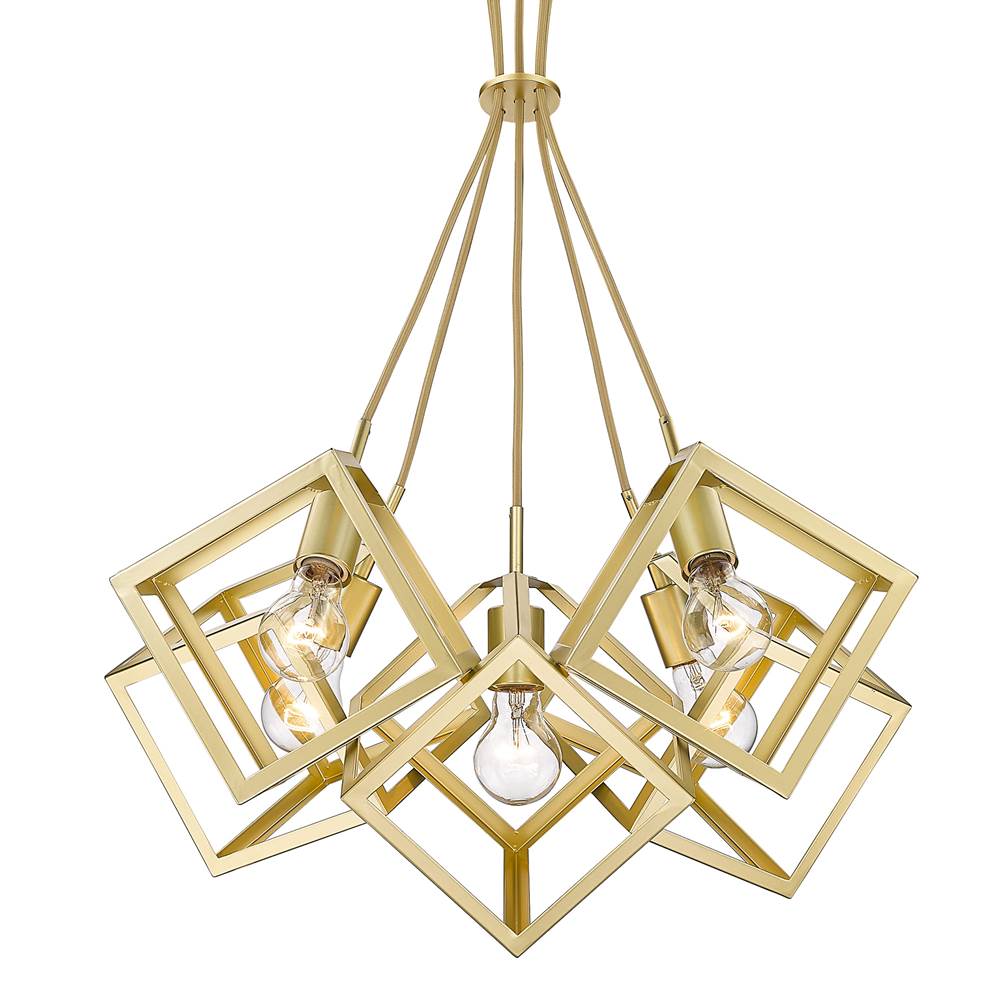 Golden Lighting 2086-5P OG Olympic Gold Golden Lighting Cassio 5-light Chandelier In Olympic Gold Image 7