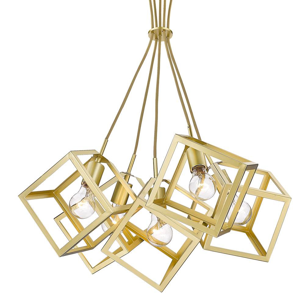 Golden Lighting 2086-5P OG Olympic Gold Golden Lighting Cassio 5-light Chandelier In Olympic Gold Image 6