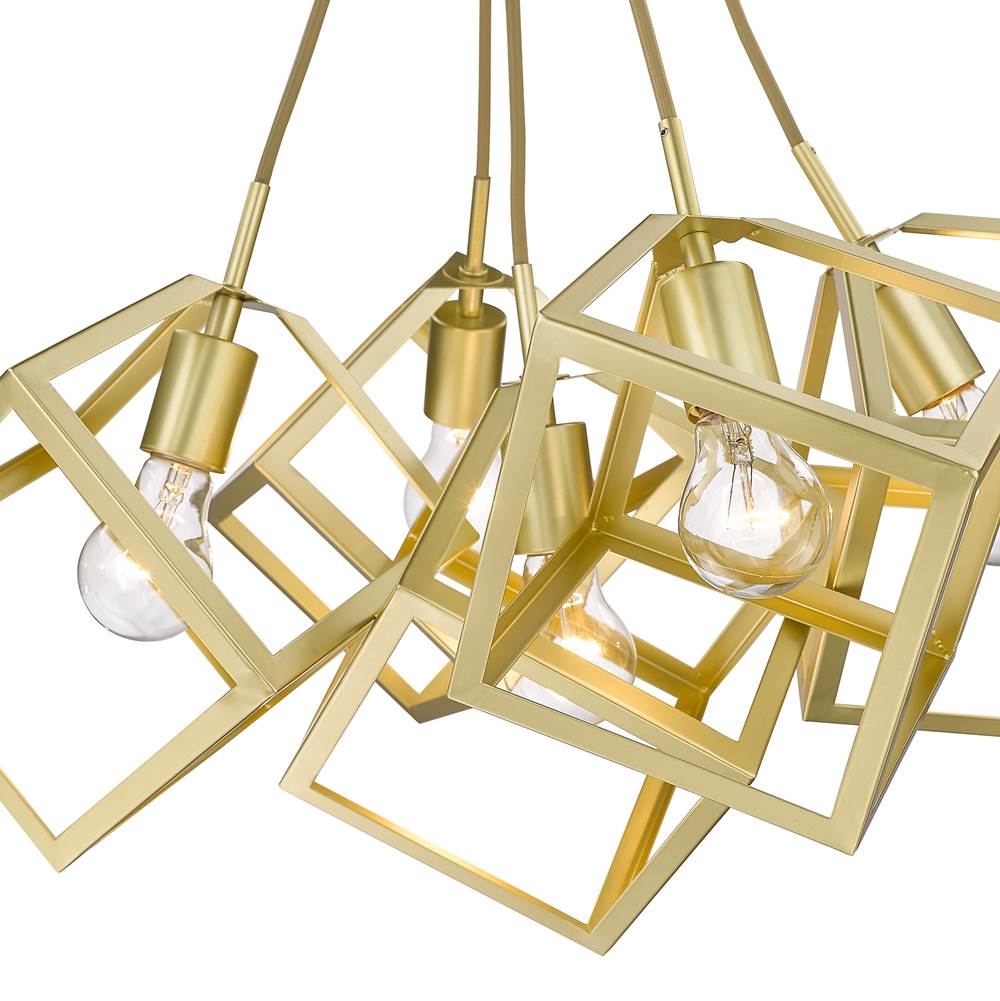 Golden Lighting 2086-5P OG Olympic Gold Golden Lighting Cassio 5-light Chandelier In Olympic Gold Image 5