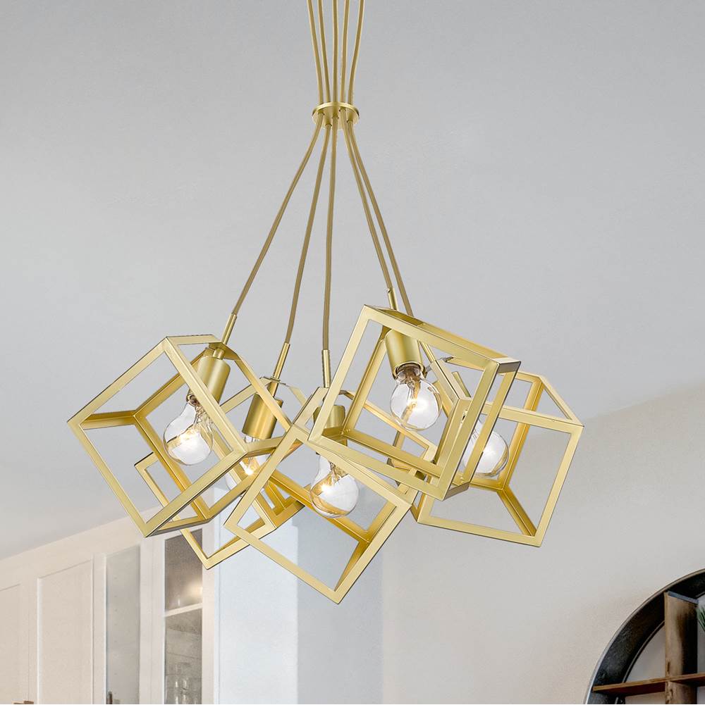 Golden Lighting 2086-5P OG Olympic Gold Golden Lighting Cassio 5-light Chandelier In Olympic Gold Image 3