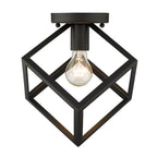 Golden Lighting Cassio Golden Lighting Cassio 1-light Flush Mount In Matte Black