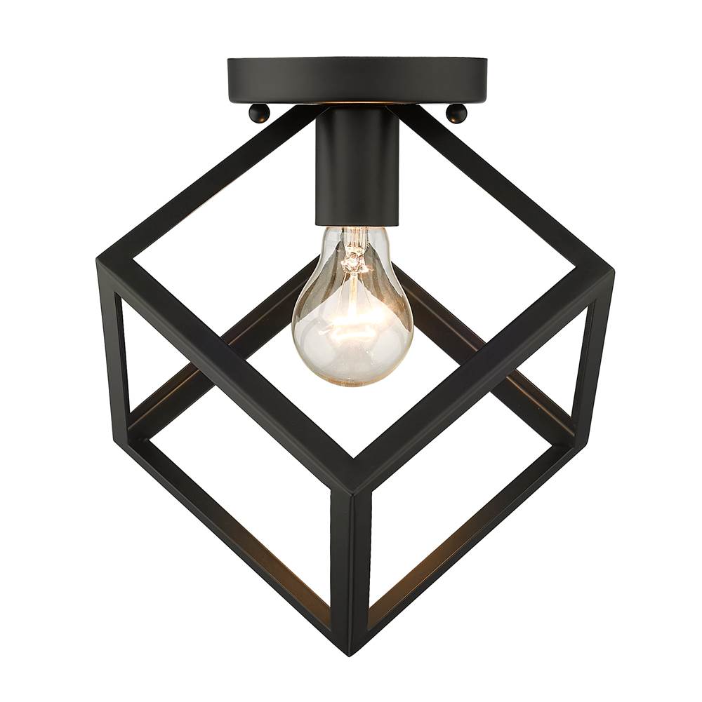 Golden Lighting Cassio Golden Lighting Cassio 1-light Flush Mount In Matte Black
