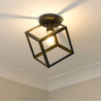 Golden Lighting 2086-FM BLK Matte Black Golden Lighting Cassio 1-light Flush Mount In Matte Black Image 2