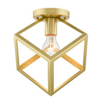 Golden Lighting 2086-FM OG Olympic Gold Golden Lighting Cassio 1-light Flush Mount In Olympic Gold Image 3